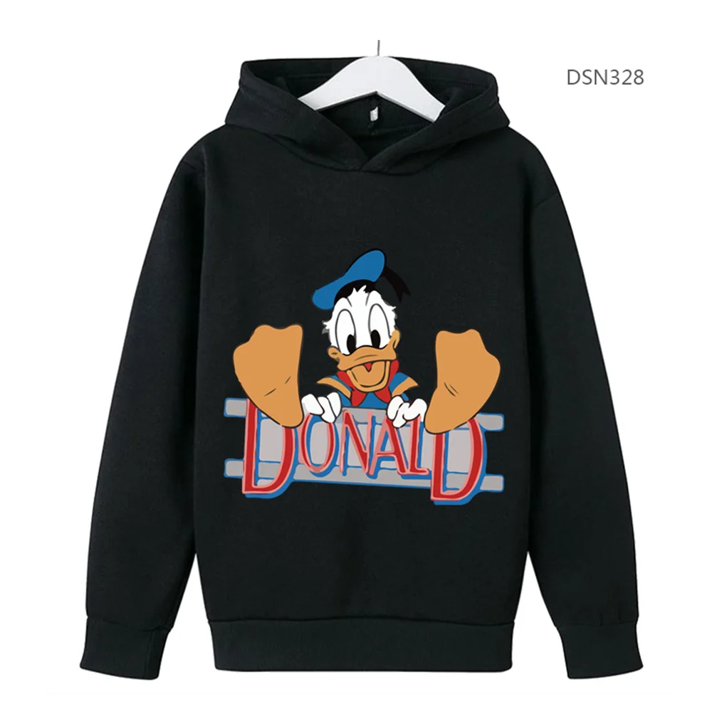 Disney Donald Duck Clothes Kids Boys Sweatshirt Baby Girls Clothing Sweatshirts Tigger Sweater Pullovers Tops Hoodies Sportwear