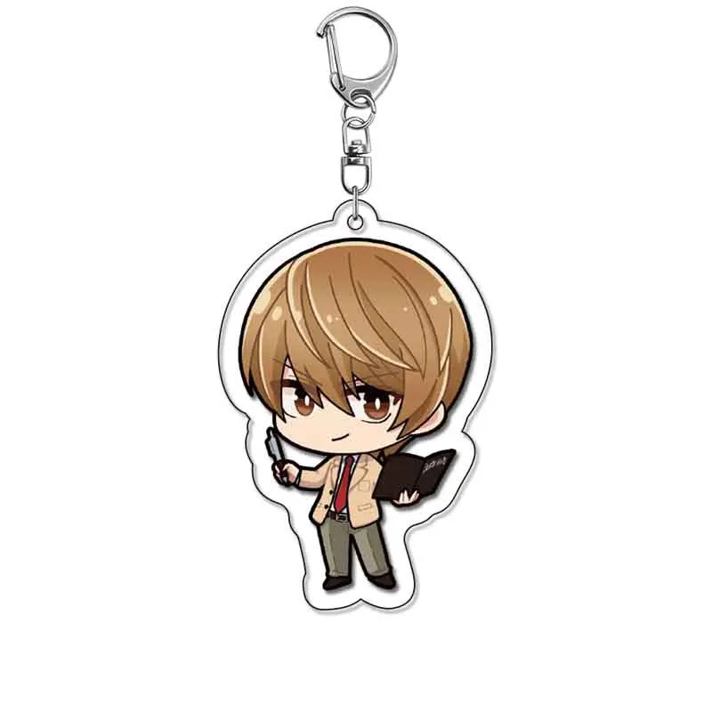 Death Note Anime KeyChain ‌Light Yagami Ryuk Misa Amane Men Key Chain for Women Cartoon Figure Acrylic Keyring Pendant Gifts