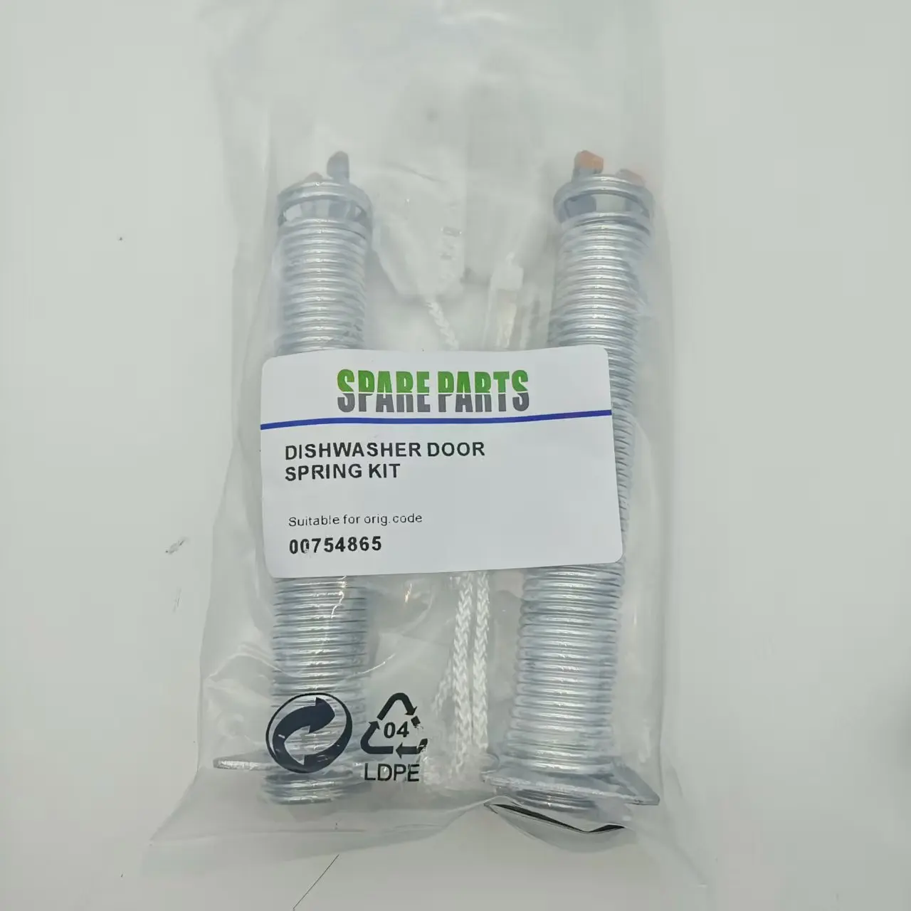 00754865  Dishwasher Door Cable Kit For Bosch Dishwashers 00626667 Door Spring Cable Kit  yellow  2 springs 2 cords - Image 6