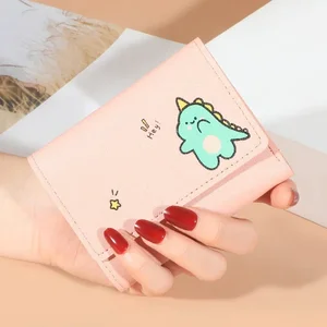 Female PU Leather Wallet, Short Women's Card Holder, Superior Quality Scholarship, Fashion brand 2024 10 Main Brand Back Sales - №5