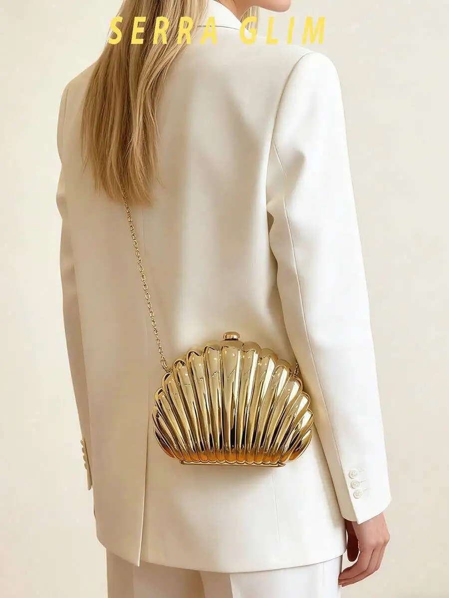 

Acrylic Shell Clutch Bag For Women Evening Party Crossbody Shoulder Bag