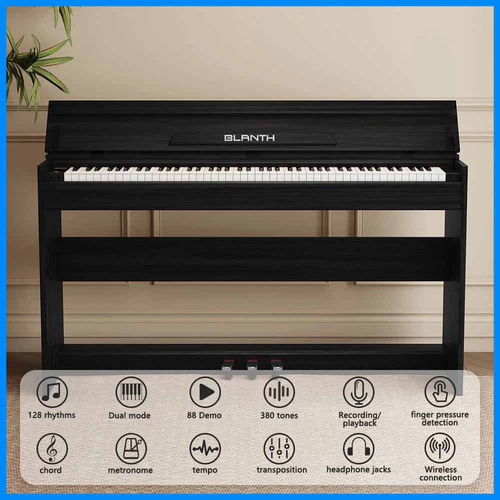 88KeysWood Grain Digital Piano Hammer/Standard Model DREAM5Series 5504Motherboard Chip 8Ohms 25Watt Speaker MultipleColorOptions