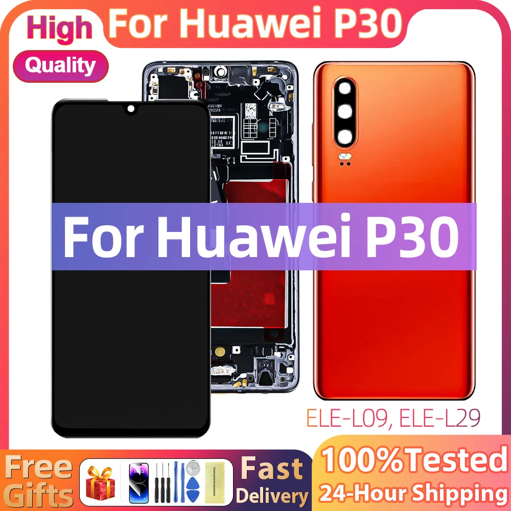 6.1\'\' OLED For Huawei P30 LCD Display ELE-L29 ELE-L09 ELE-L04 LCD Touch Screen Digitizer P30 Display Assembly Replacement Parts