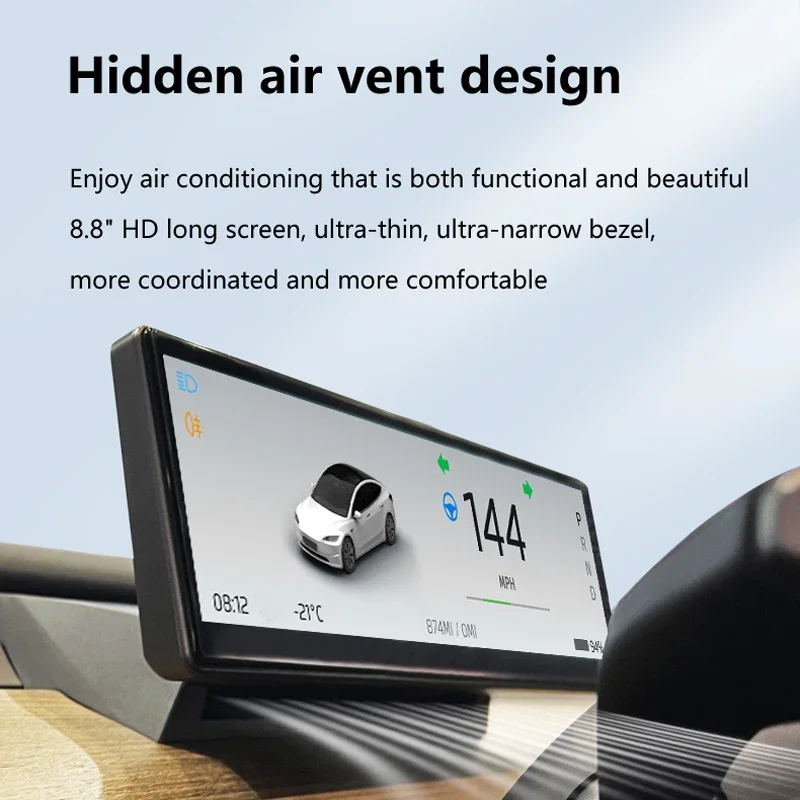 8.8''HUD Screen Car Instrument Cluster Display Dashboard For Model 3 Y US
