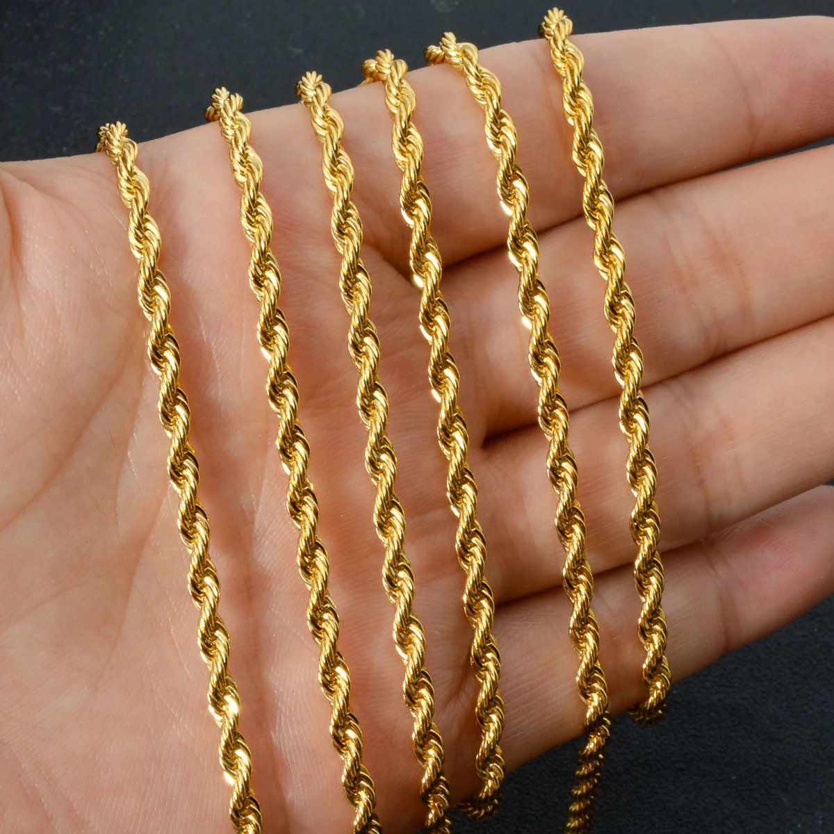 Sunny Jewelry Fashion New Copper Necklace Chains Gold Plated High Quality For Women Man Classic Trendy For Daily Wear Gift