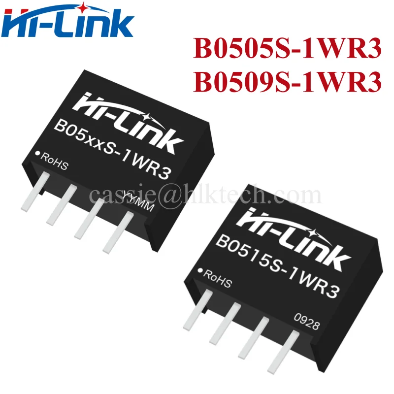 

Hot Hilink DC-DC Isolation B0505S-1WR3 50pcs/lot POWER Module 5V to 5V 1W Unregulated Single Output HLK-B0505S-1WR3