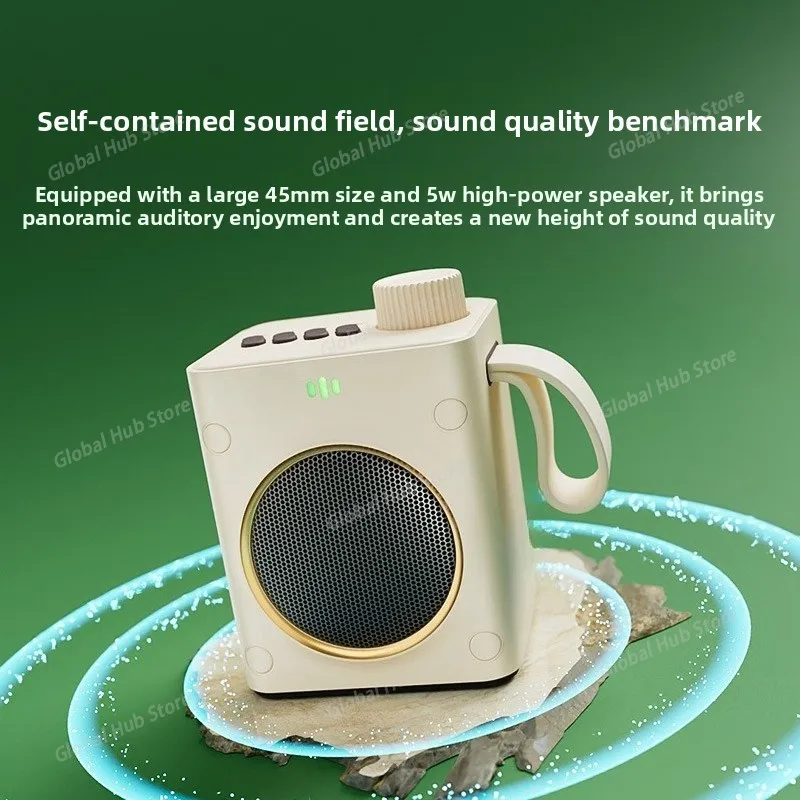 Mini Wireless Bluetooth Speaker High Sound Quality Retro Portable Multi-function Player External Playback