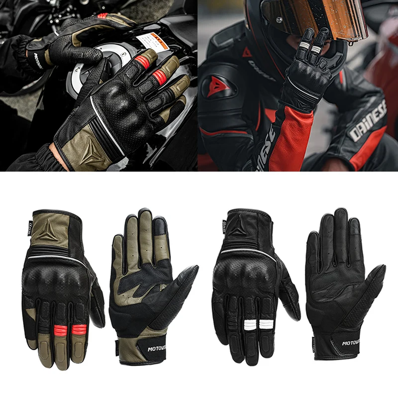 2024 Motorcycle Gloves Winter&Summer Breathable Moto Gloves Men Women Touch Screen Motocross Gloves Touch Screen Cycling Gloves