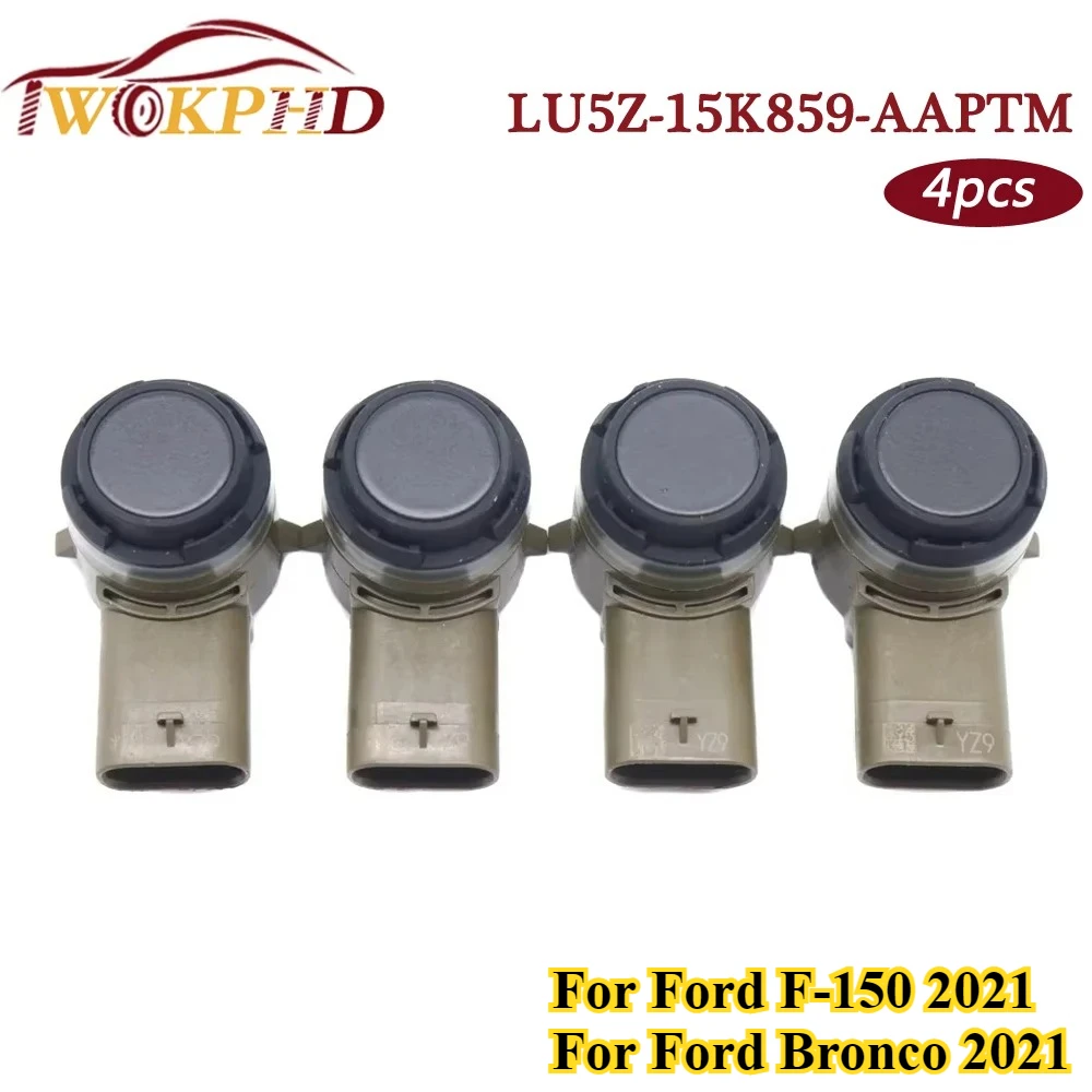 

4X Front Left Ultrasonic Backup Bumper Reverse Assist Radar PDC Parking Sensor LU5Z-15K859-AAPTM for Ford Bronco F-150 2021