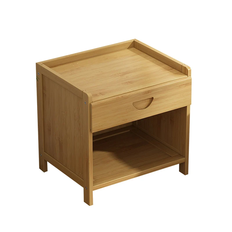 طاولة بجانب السرير بسيطة، رف صغير، خزانة تخزين متعددة الطبقات بجانب السرير متعددة الوظائف مع ضخ