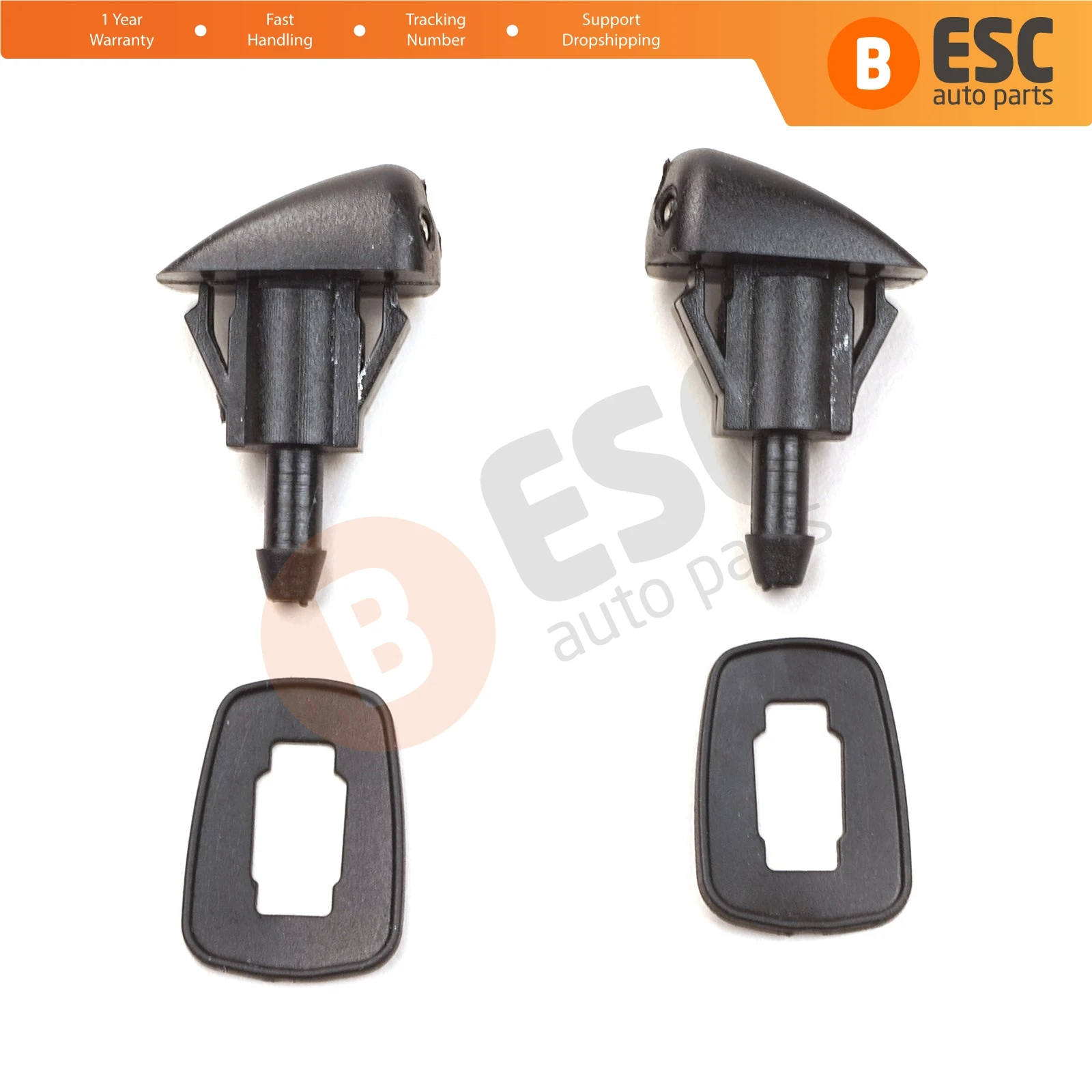 ESC Auto Parts ESP797 2 Pcs Windscreen Water Washer Nozzle Spray Jets 98630-YY000 for Hyundai Kia Fast Shipment Ship From Turkey