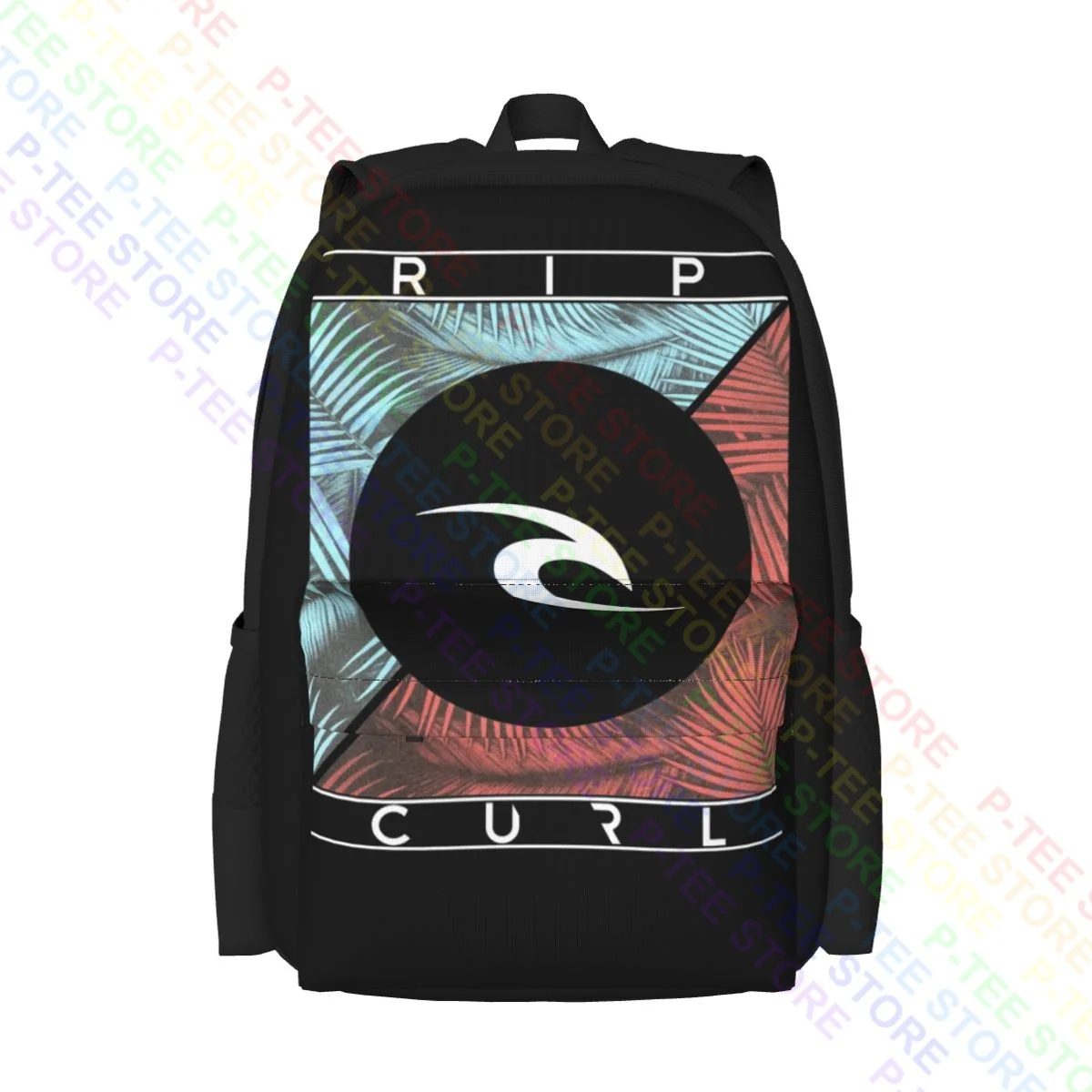 Rip Curl Wave Palm Trees Logo Surfer Large Capacity Backpack Print Creative Shopping Bag School Sport Bag