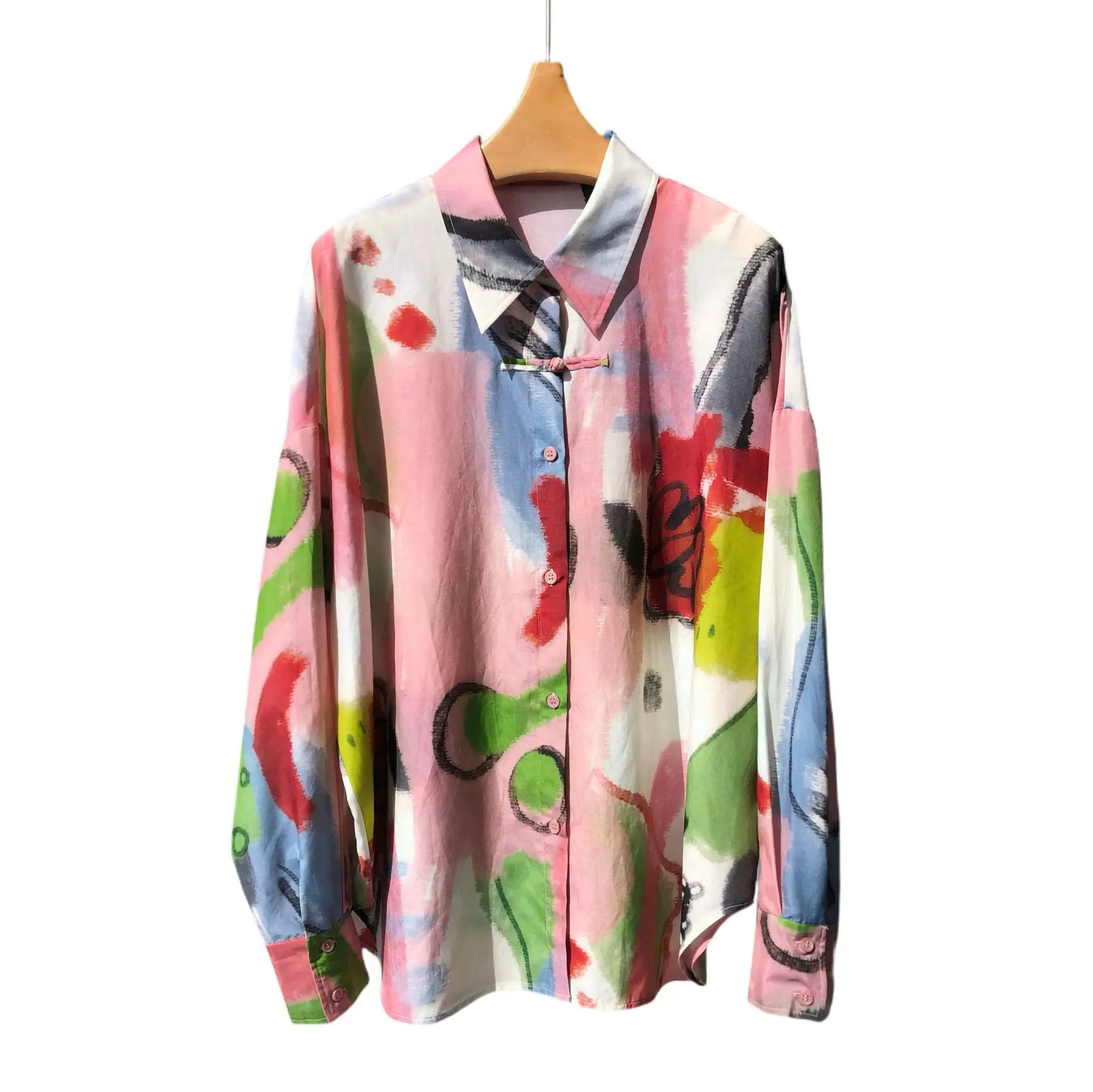 

Женская шелковая элегантная рубашка с длинными рукавами, повседневные женские топы для отдыха