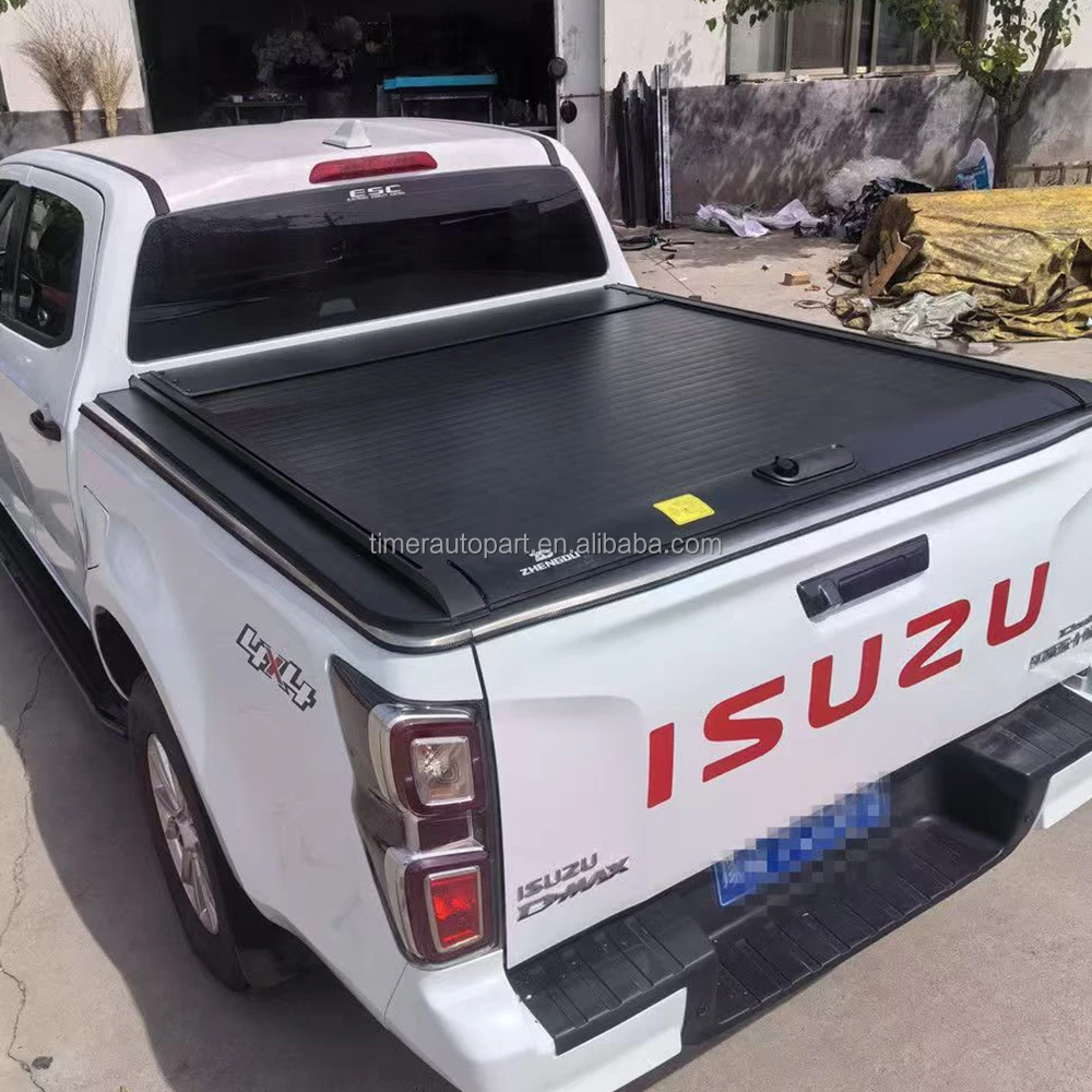 4x4 Off-Road Pickups Truck Aluminum Alloy Rolling Cover Waterproof Retractable Tonneau Bed Manual Locking Key Lock fo rd ISUZU