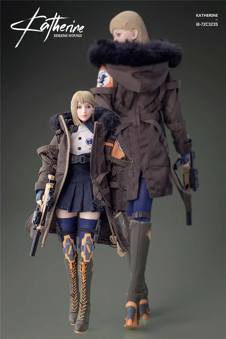 متوفر I8toys I8-72c323 1/12 مقياس كاثرين جيب المجموعة الرسمية مجموعة كاملة المنقولة دمية 6 ''أنثى نموذج لجسم لعبة