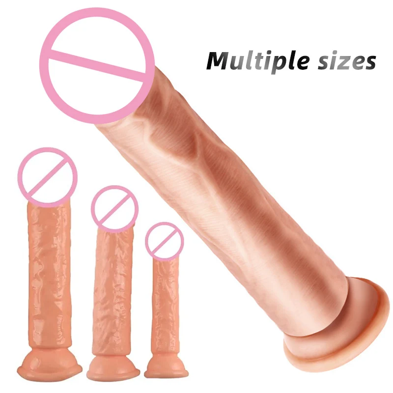 Realistic Flesh-colored Big Dildo Skin Feeling Realistic Penis Realistic Silicone Dildo Flesh Colored Dildo Suction Cup Sex Toy