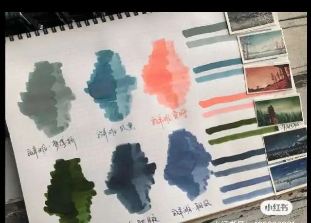 Fangyangtan  Ink Season 5th Shensi Yuanyou 20ml Gradient Chromatography Ink, Dip Pen Ink