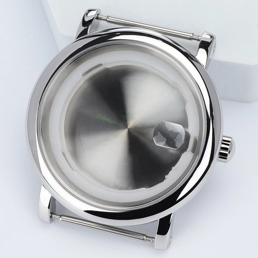 

44mm Men's Watch Case Stainless Steel For NH34 NH35 NH36 NH38 NH70 4R36 Movement 34.5mm Dial Good Quality Watch Accessories part