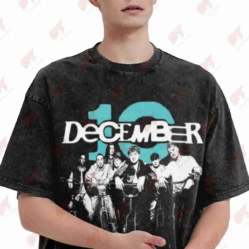 December 10 Debut EP Vintage Washed Tee Pure Cotton T-Shirt