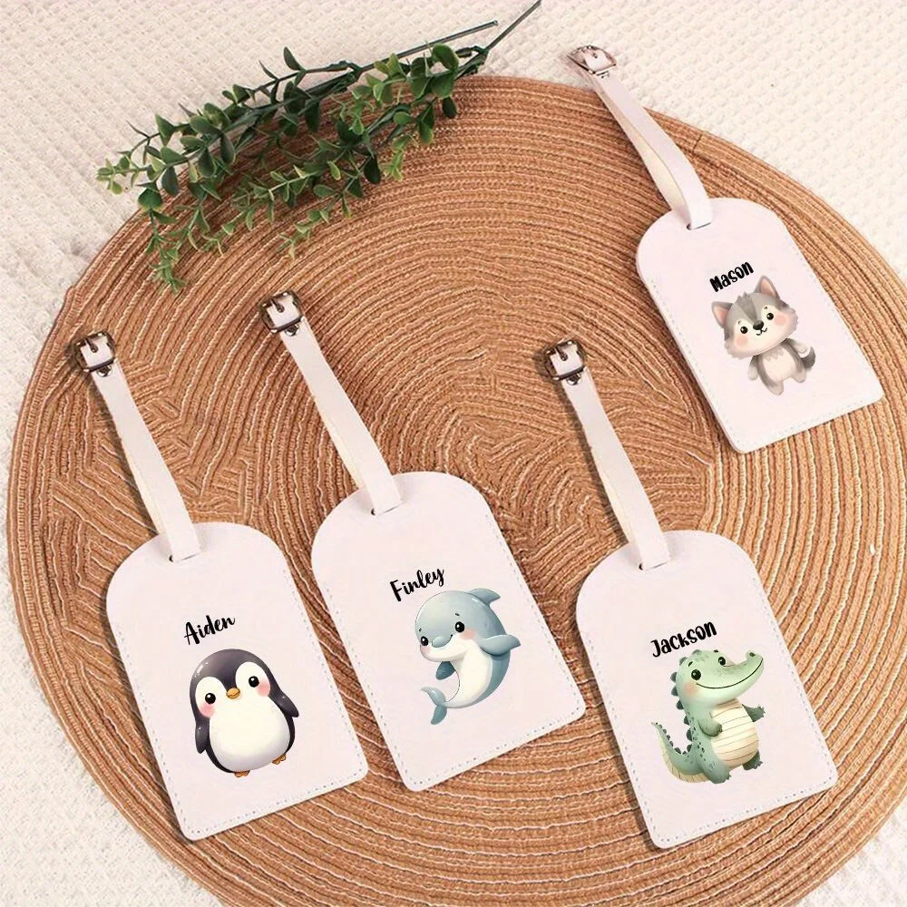 Personalized Cute Animal Pattern Luggage Tag Travel Additions Luggage Tags Boarding Pass Suitcase Portable Travel Tag Id