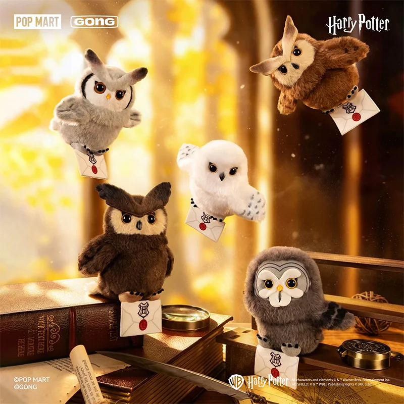 POP MART GONG Harry Potter Hedwig Blind Box Cute Owl Plush Doll Fashion Backpack Pendant Anime Movie Accessories Gift view 6