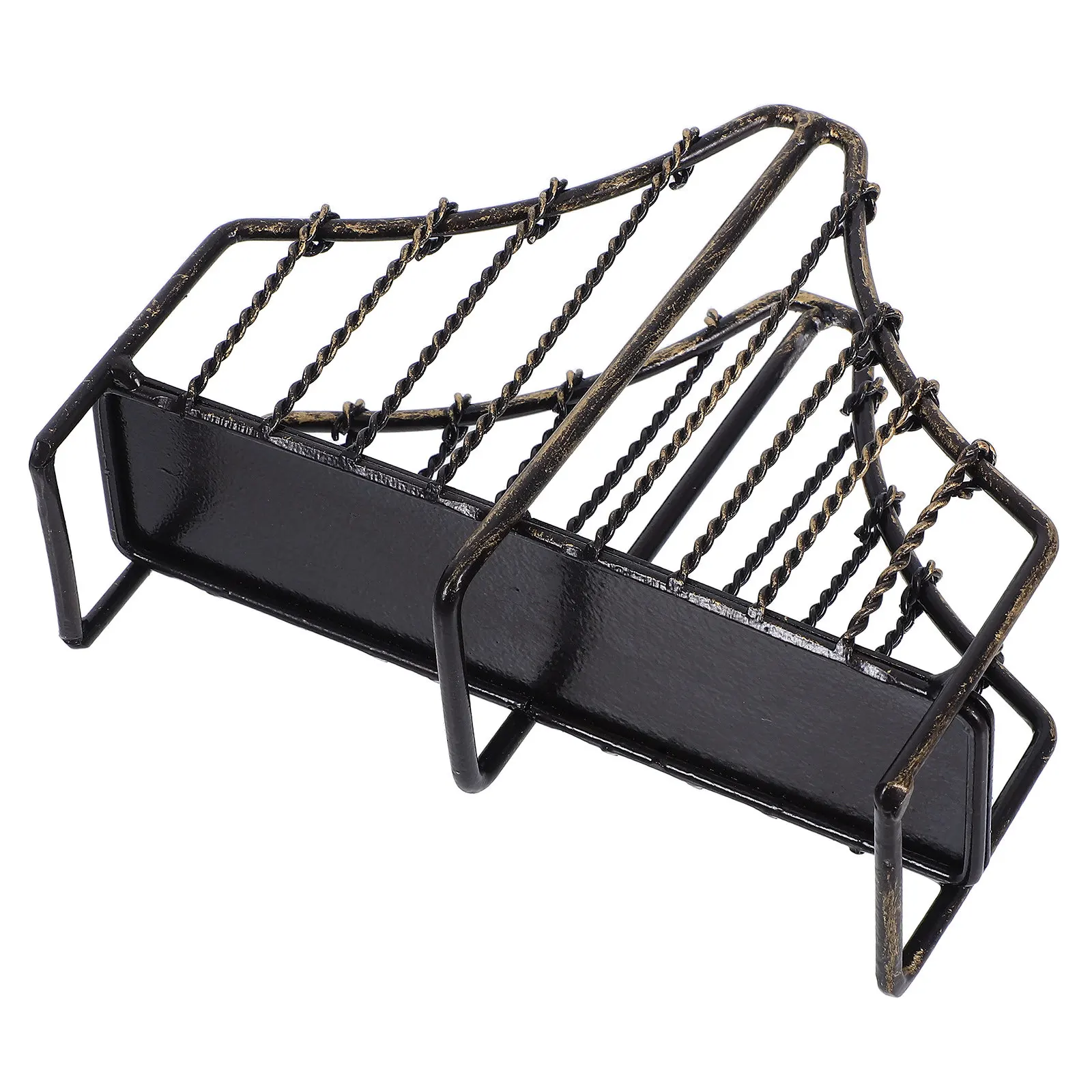 Black Metal Napkin Holder Wrought Iron Vintage Paper Tissue Dispenser Table Organizer Stand for Dining Table Kitchen Restaurant
