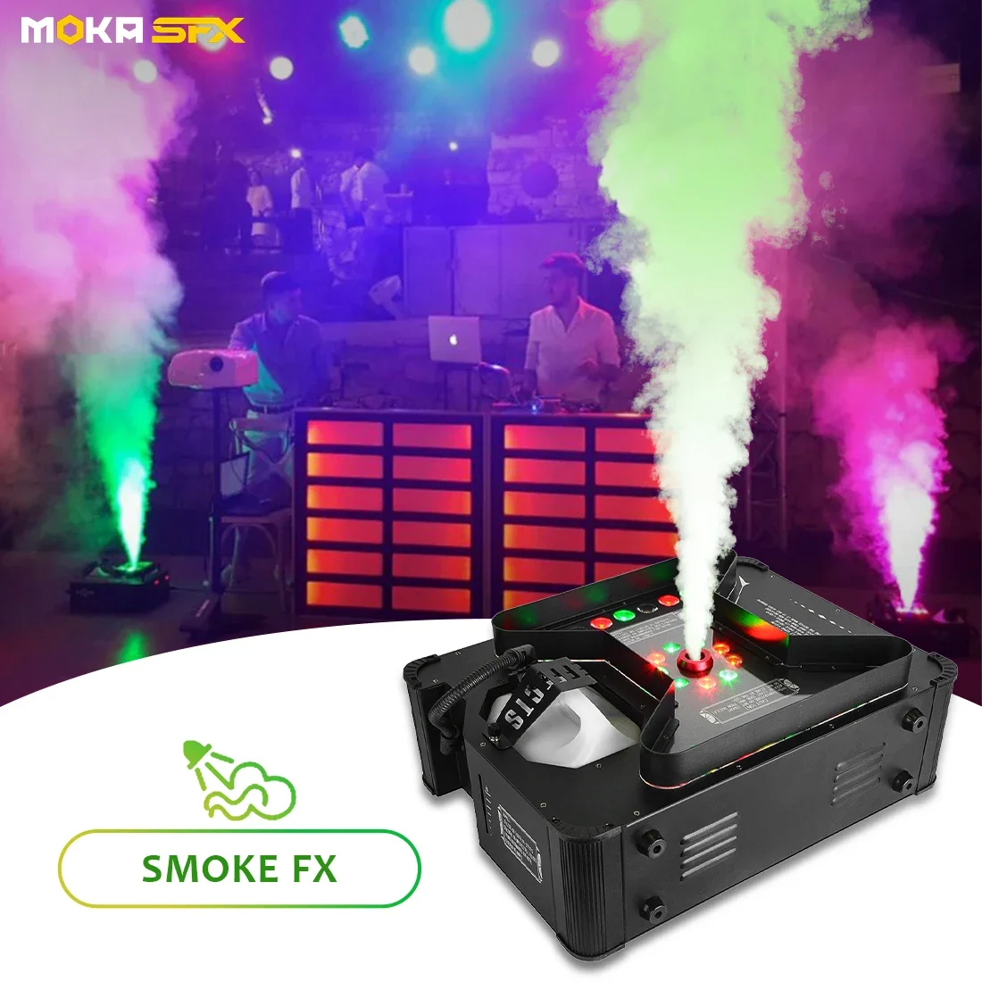 Moka sfx Dmx 512 Remote Super Jet Event Stage Smoke Fog Machine 1500 Вт курительная машина для диджейского ночного клуба сценическое мероприятие