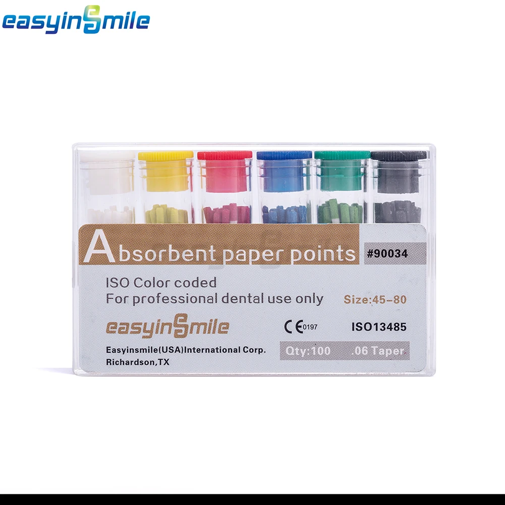 10 boxes Dental Absorbent Paper Points Endodontic Cotton Fiber Tips Taper 02/04/06