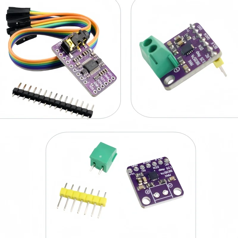 PCM5102A I2S DAC, MAX98357 I2S Amp, Hi-Fi Audio Module, Headers Option, for Raspberry Pi, Individual Sale