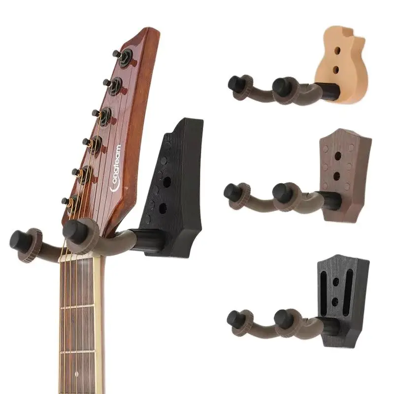 Multi-styles Guitar Wall Mount Hanger Non-slip Instrument Rack Holder for Classical/Folk/Electric Guitar Bass Ukulele Violin