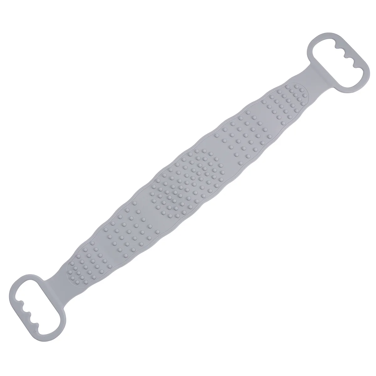 

Silicone Back Shower Towel Long Strip Grey Exfoliating Belt Bath Scrubber Body Cleaning Tool Back Shower Towel