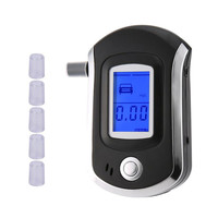 New AT6000 Digital Breath Alcohol Tester Mini Professional Blow Type Alcohol Tester Breath Drunk Driving Analyzer LCD Screen