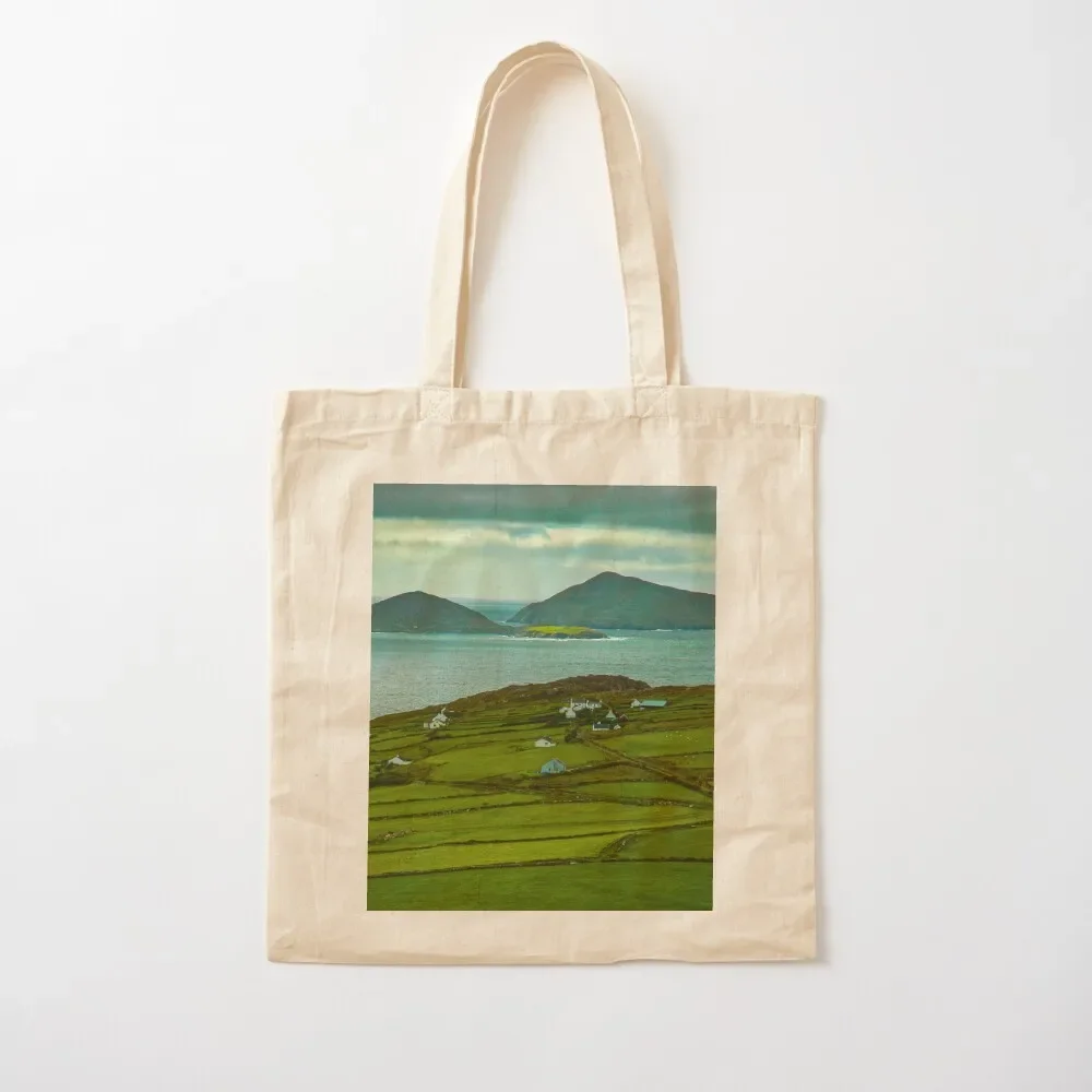 Irish Coast and Fields Tote Bag shopping cart bags female bag reusable grocery bags bags for women Tote Bag