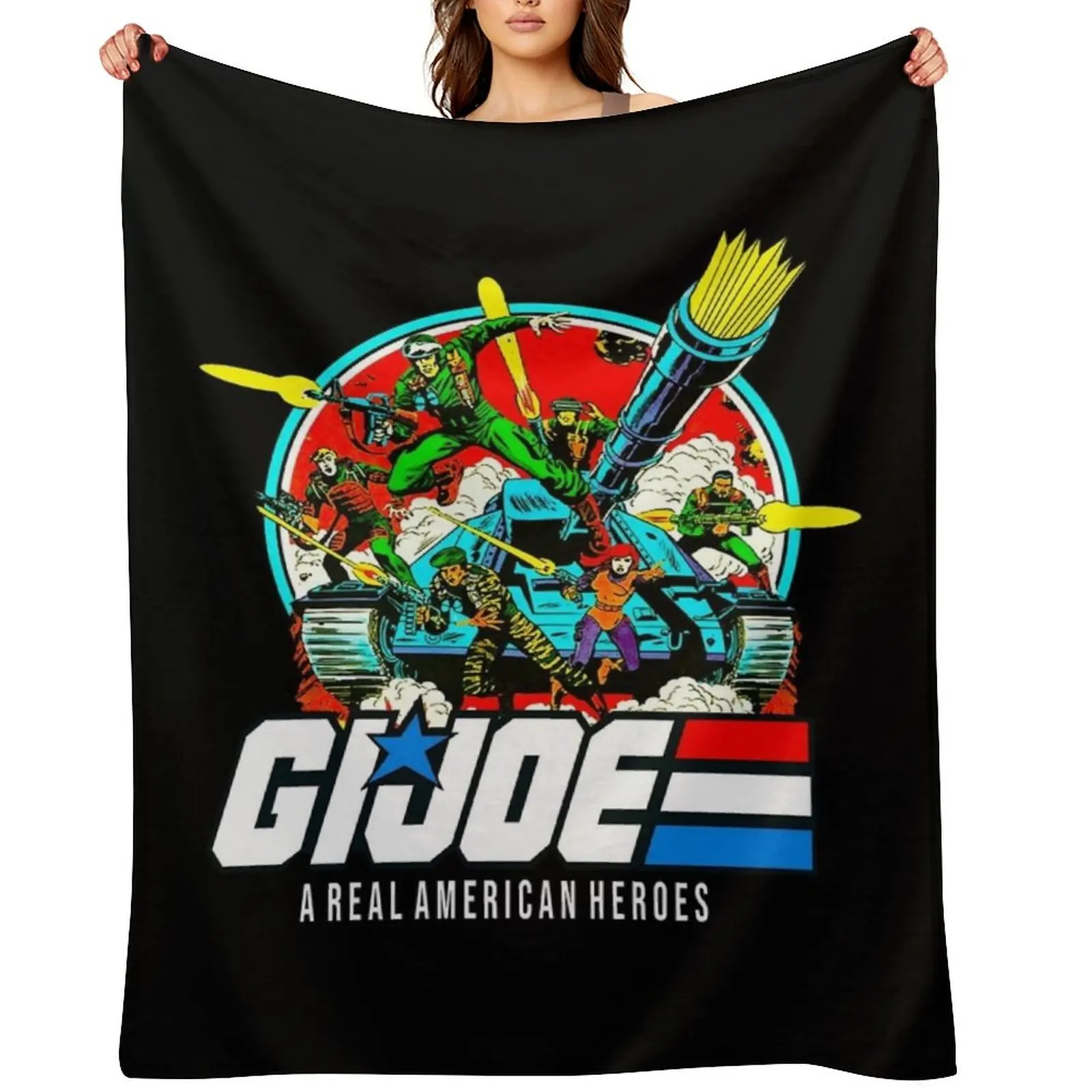 

Real American Heroes G.I. Joe VintageActive T-Shirt Throw Blanket Flannel Fabric Kid'S Beach Blankets For Sofas Blankets