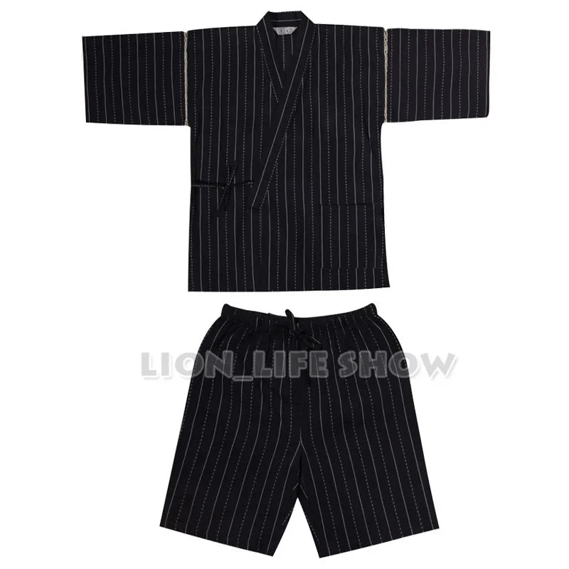 

w;2,c\4.g;summer Men Jinbei Japanese Kimono Short Sleeve 2PCS Set Sleepwear Pajama Loungewear6,b'8\j'7/
