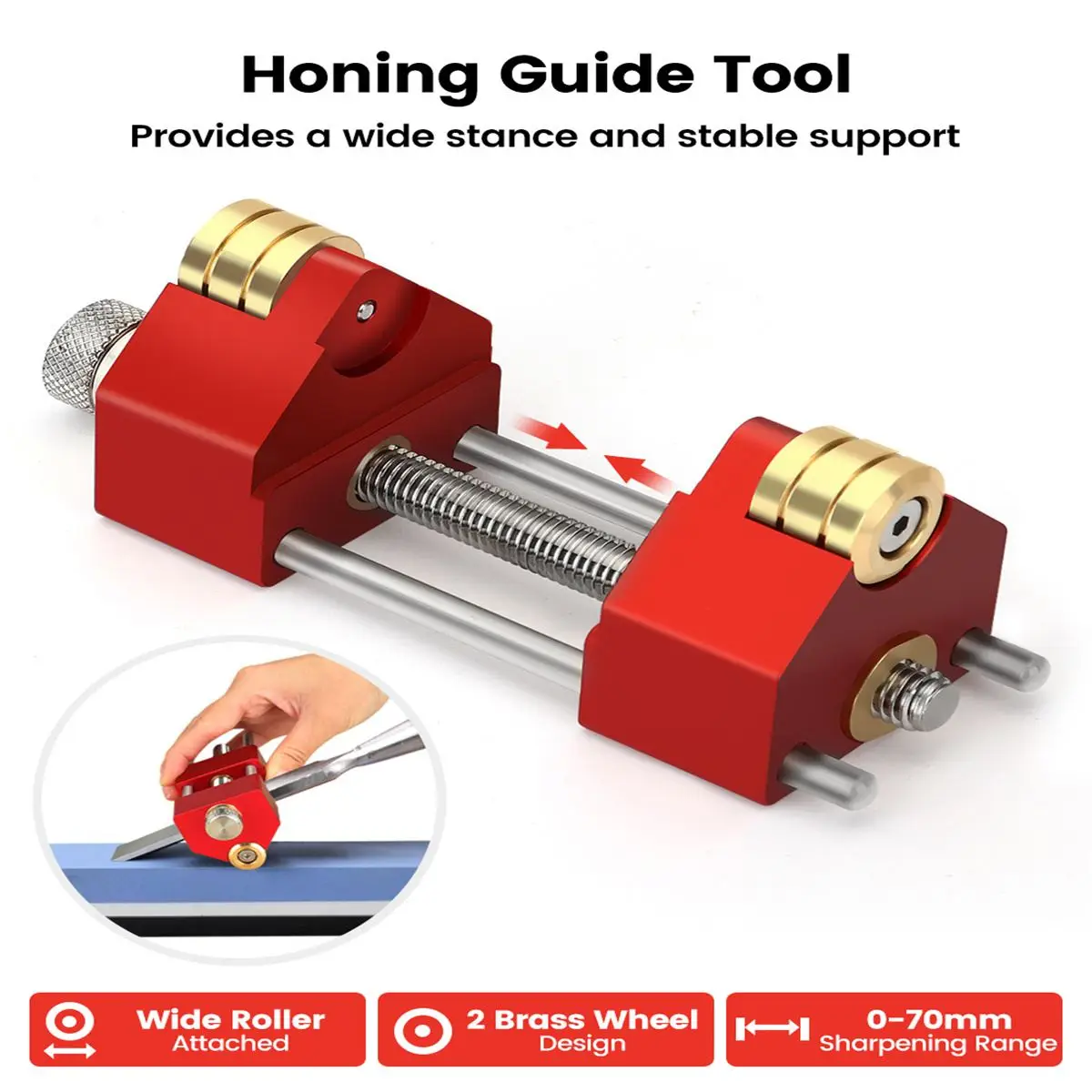 Mohoo GD1109 Sharpening System Honing Guide Sharpening Holder Angle Fixture Angle Gauge for Woodworking Chisel