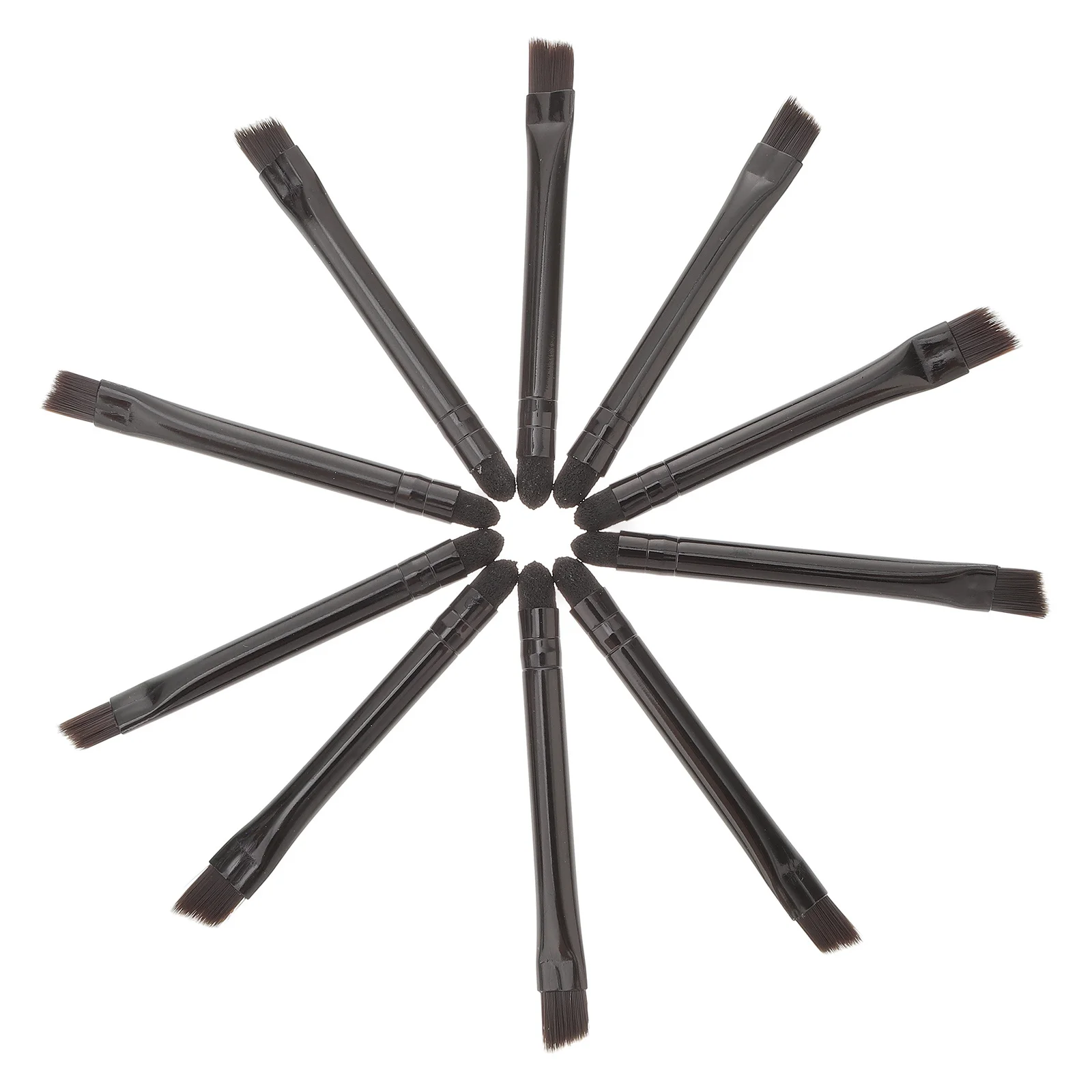 

10Pcs Double Ended Eye Shadow Brushes Nylon Stainless Steel Makeup Tools Professional Brushes Eye Shadow