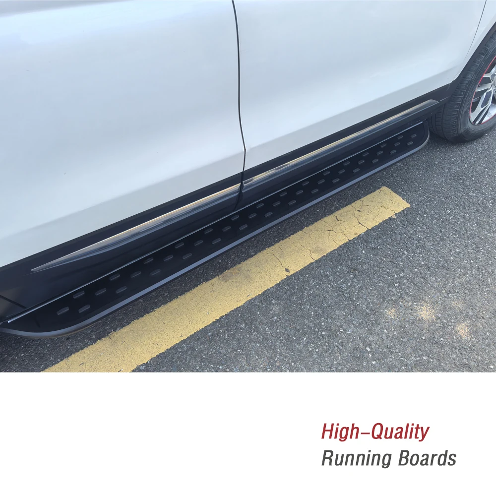 قضبان خطوة من الألومنيوم لسيارة Volkswagen VW ID.4 2020-2025 لوحات الجري دواسة جانبية بدون ملحقات الحفر #2