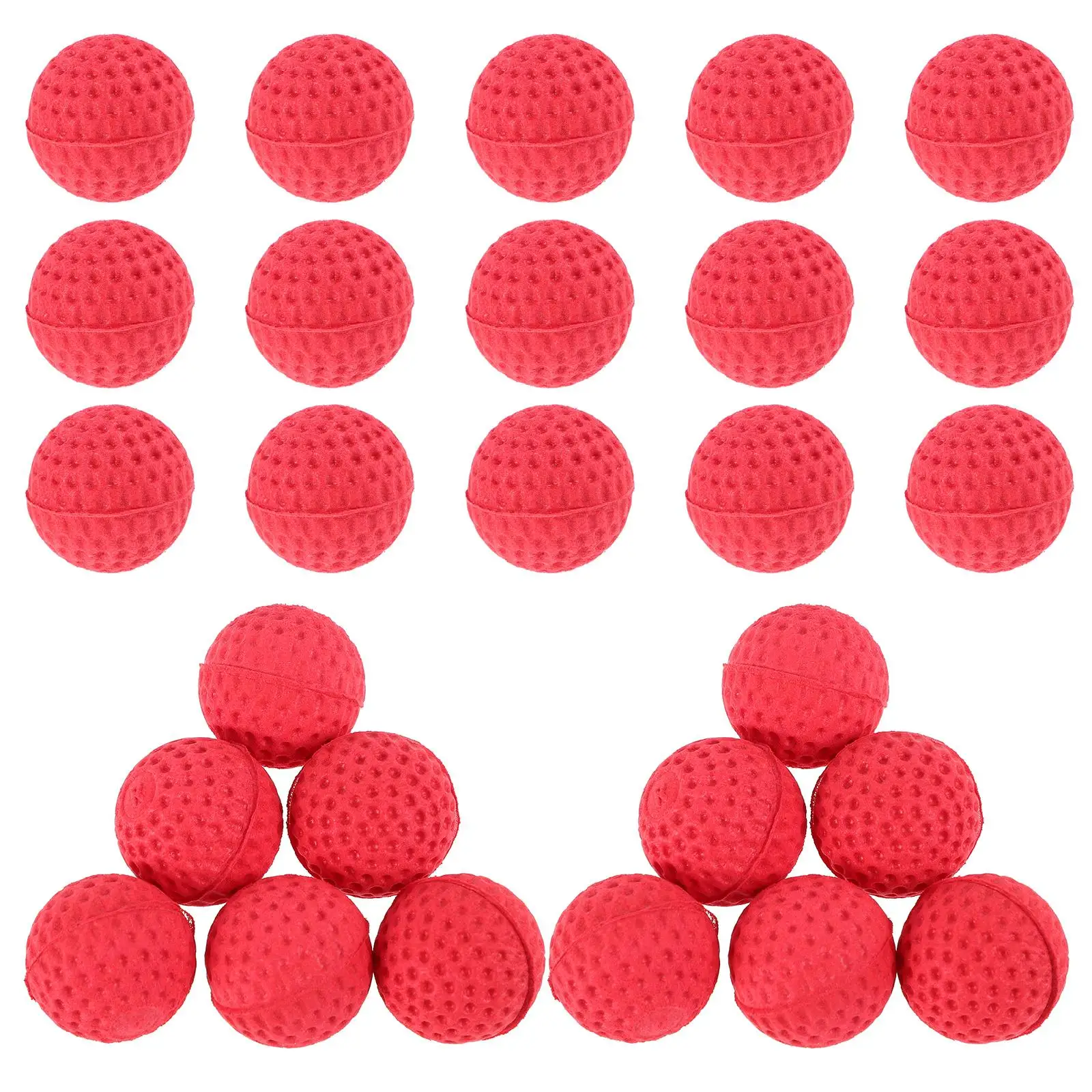 

50 Pcs Foam Pinball Shooter Game Mini Shooting Target Red Eva Playing Firing Replacement Spheres