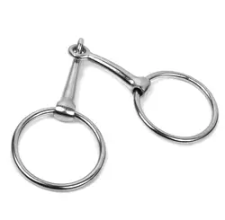 PREMIUM MOUTH LOOSE ANELLO LINK FRANCESE SNAFFLE HORSE PONY BIT ARGENTO FERRO 5