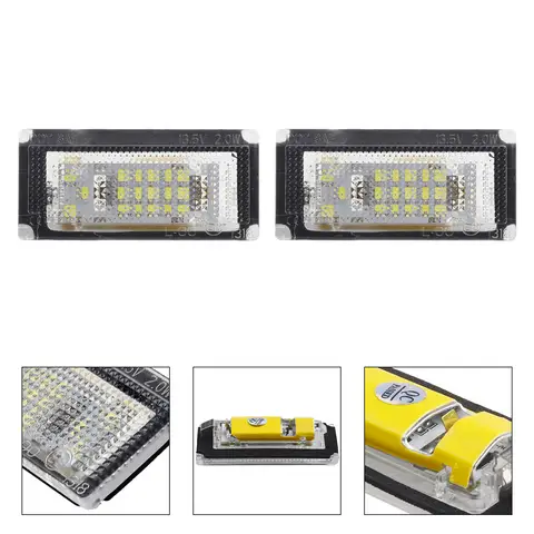 자동차 18 LED 번호판 조명, 자동차 교체 액세서리, BMW 미니용, 쿠퍼 S R53 R50 2001-2006 R52 2004-2008 세트, 2 개