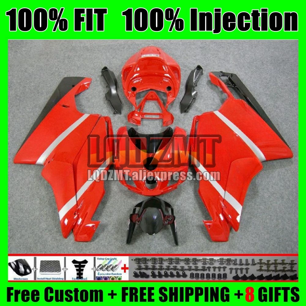 Injection Body For DUCATI 749 999 S R 749S Red black new 999S 05 Bodywork 125No.18 749-999 05 06 749R 999R 2005 2006 OEM Fairing