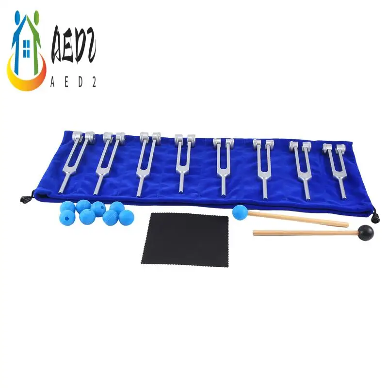 

Камертон для чакр AED2-7 + 1 взвешенный камертон для душа, для исцеления чакр, звуковой терапии, снятия стресса