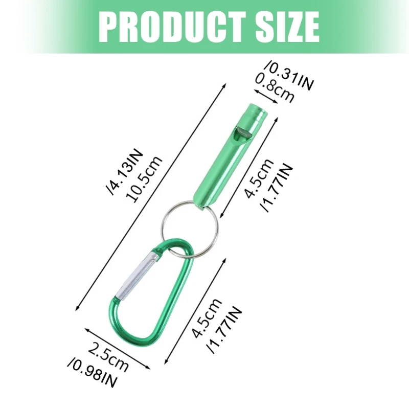 Trọng lượng nhẹ còi ngoài trời với clip carabiner chống ăn mòn cho các trường hợp khẩn cấp về cắm trại đi bộ