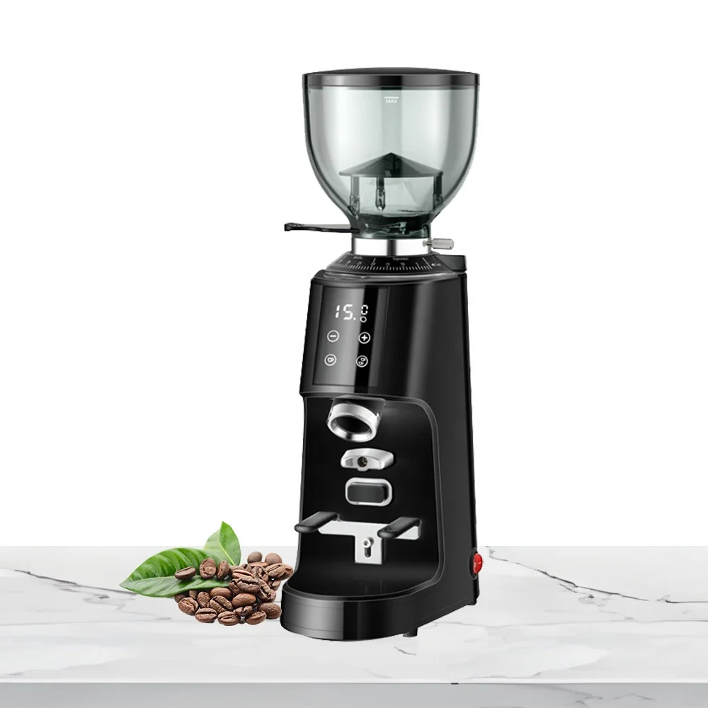 100 Level Adjustable Blade Flat Grinding ABS Stainless Steel Espresso Electric Coffee Bean Grinder Machine