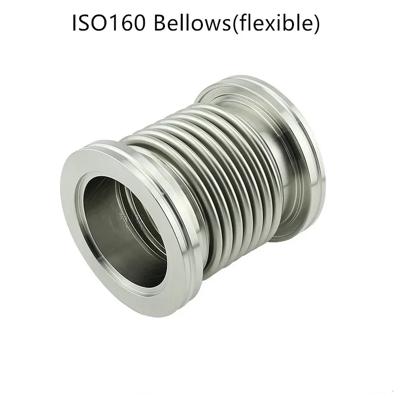 ISO160 Fast Quick Flexible Vacuum Stainless Steel Bellows Flange Tube Connection Flexible Hose Pipe Clamp Bellows Joint.