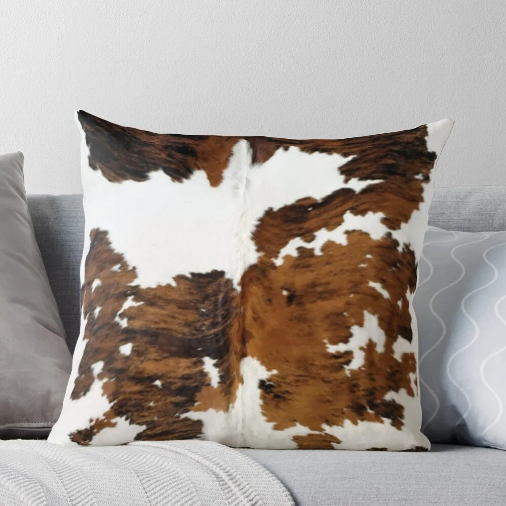 

Brindle Cow Hide Throw Pillow pillow pillowcase christmas pillowcases