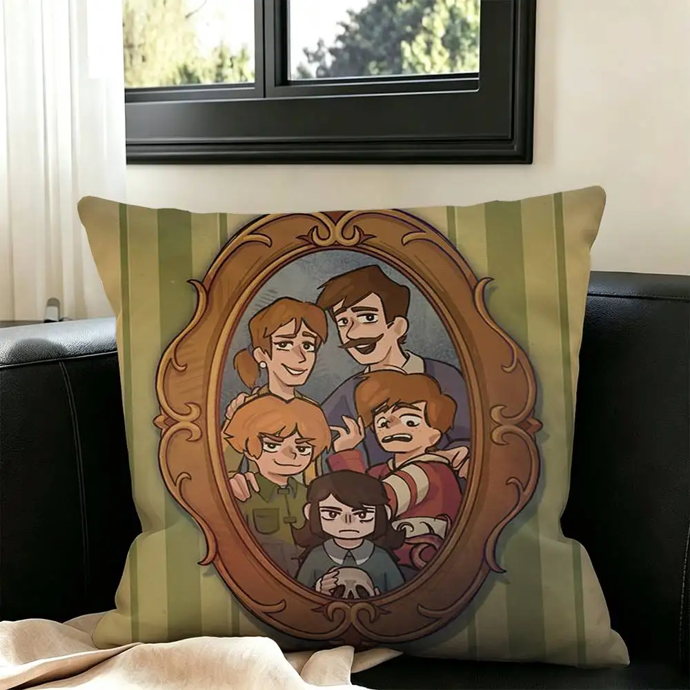 Haunted Hotel for Abaddon  Square Double-Sided printed Pillow Case Bedroom Bedside Pillow Sofa Cushion Cover