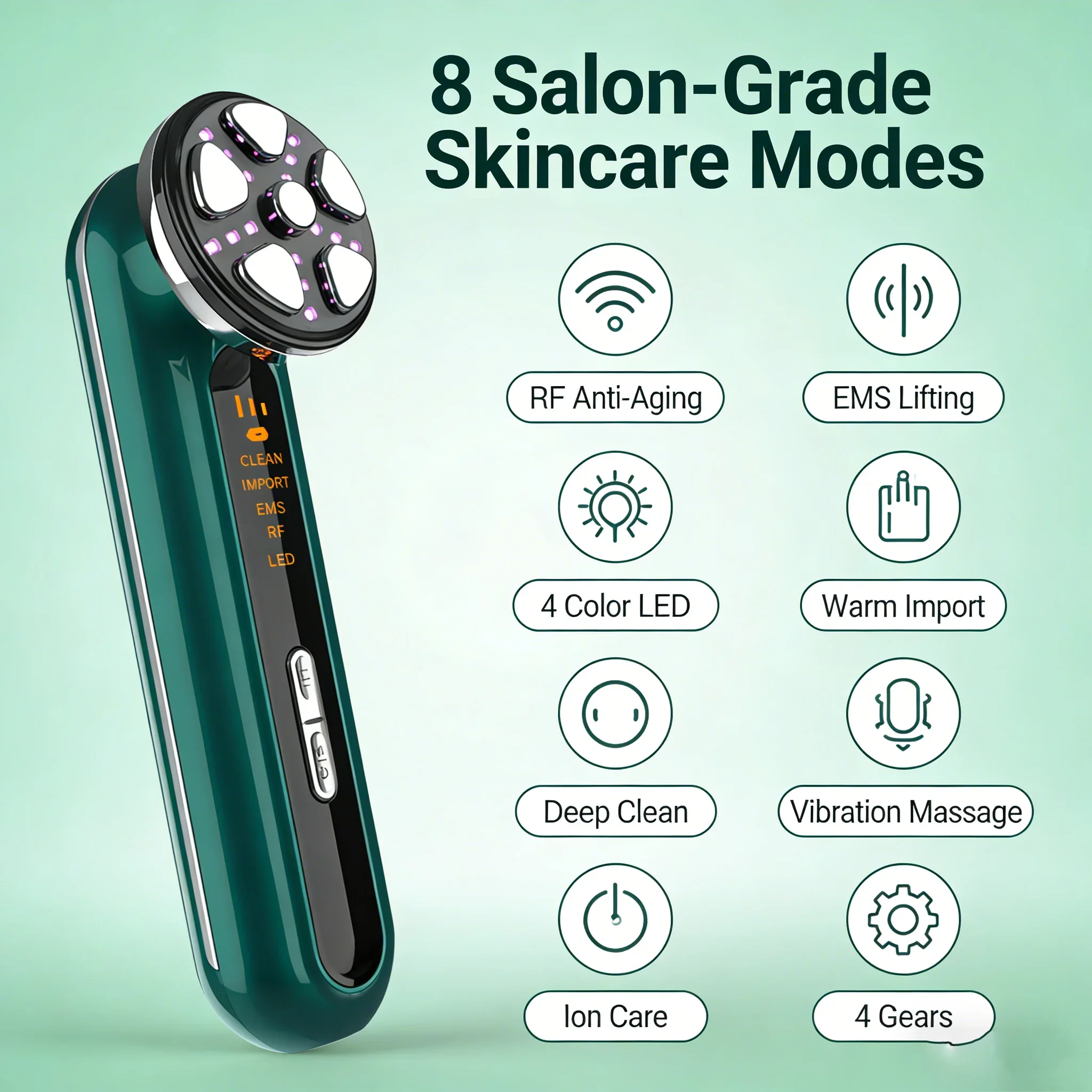 

Microcurrent Facial Device Face Lifting Machine Neck Skin Tighten Massager LED Light Photon Vibration Rejuvenation Beauty Tool