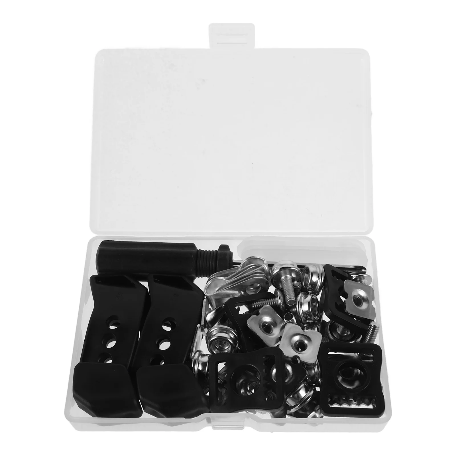 

49Pcs Sports Repair Kit Visor Clips Screws Nuts Chin Strap Adapter Rubber Gasket Screwdriver Football Hockey Baseball